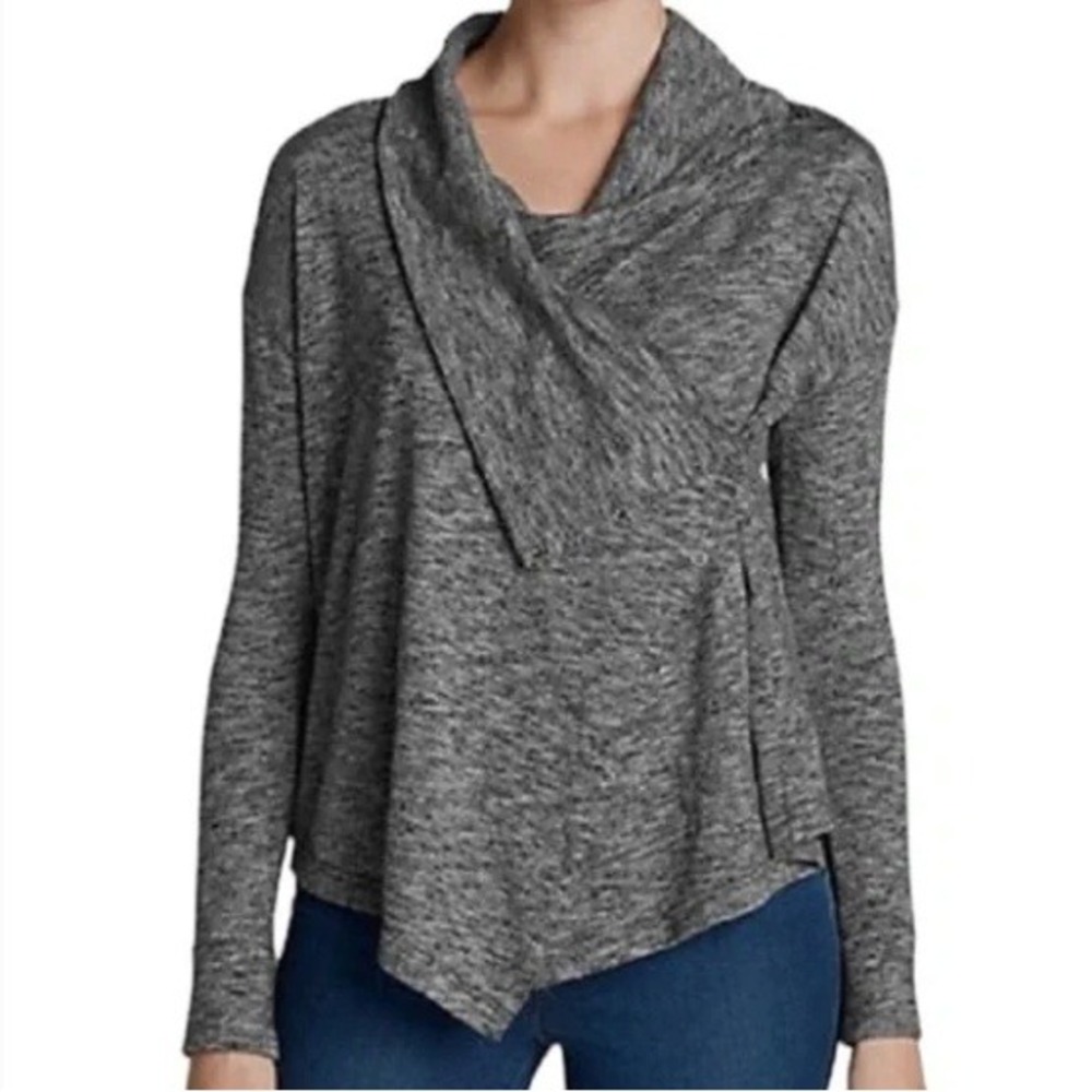 Eddie Bauer 7 Days 7 Ways Cardigan Medium Convertible Asymmetrical Wrap Cowl‎